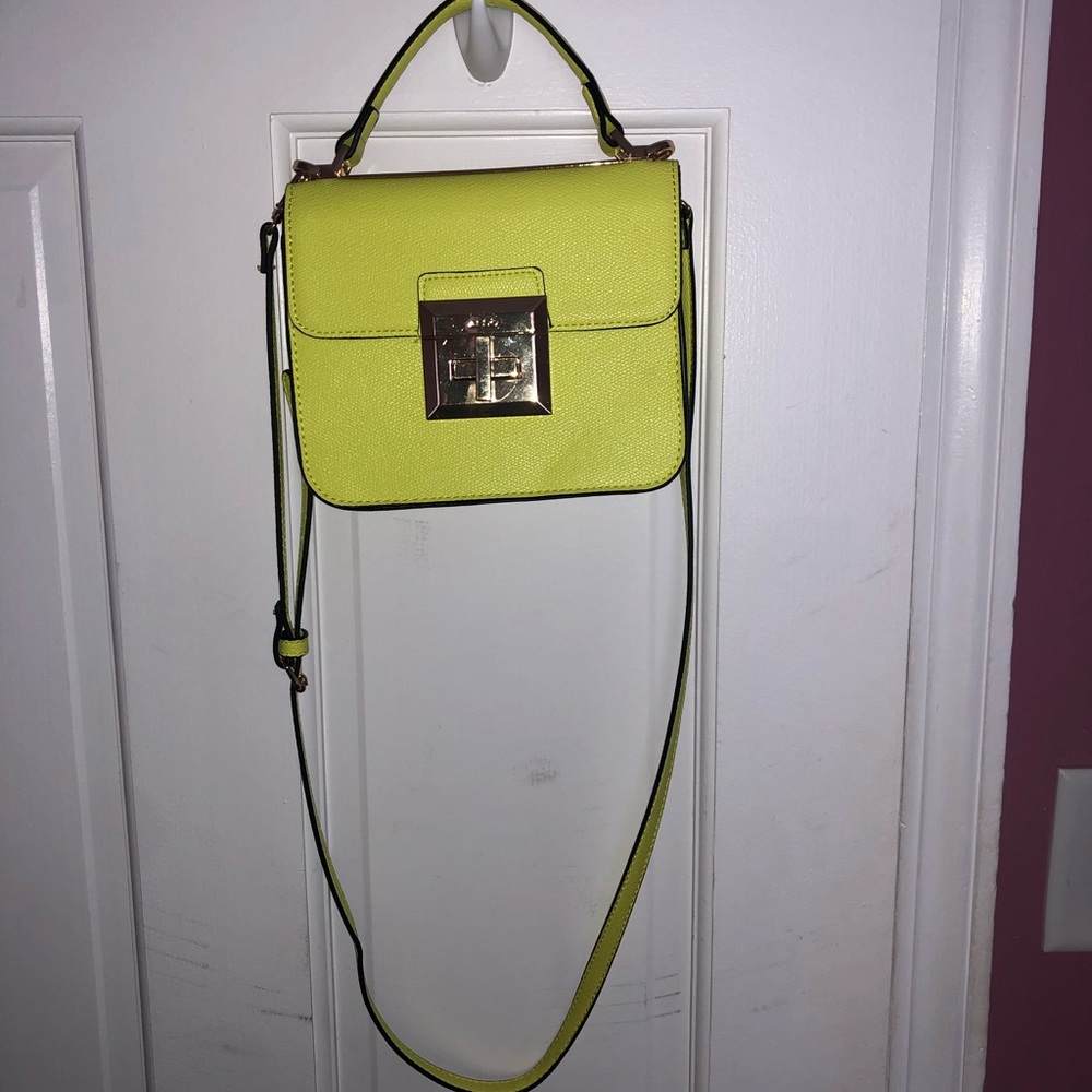 Neon yellow aldo cross body